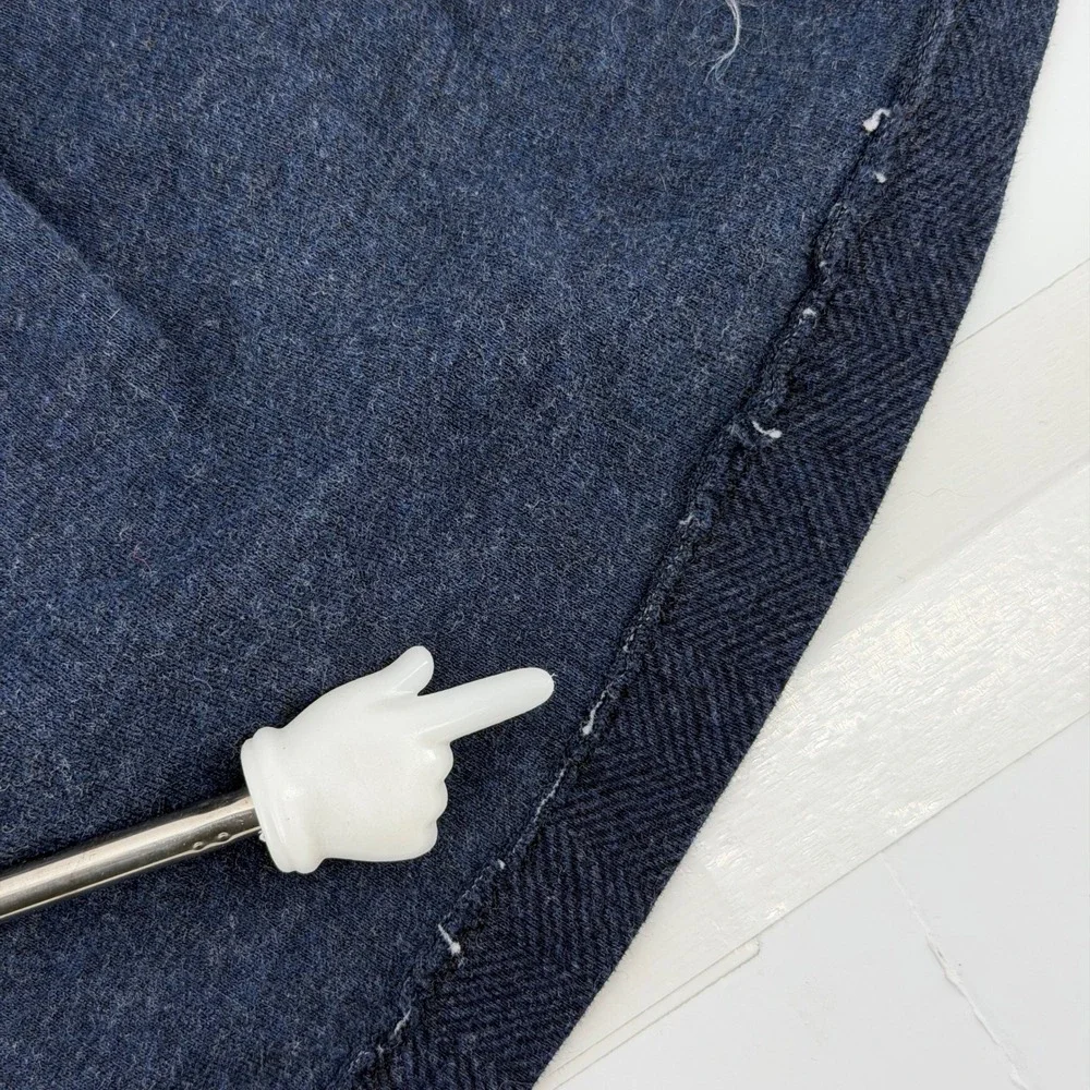 Polo Ralph Lauren Pullover Mens XXL Navy Blue Herringbone Quarter Zip Mock Neck‎